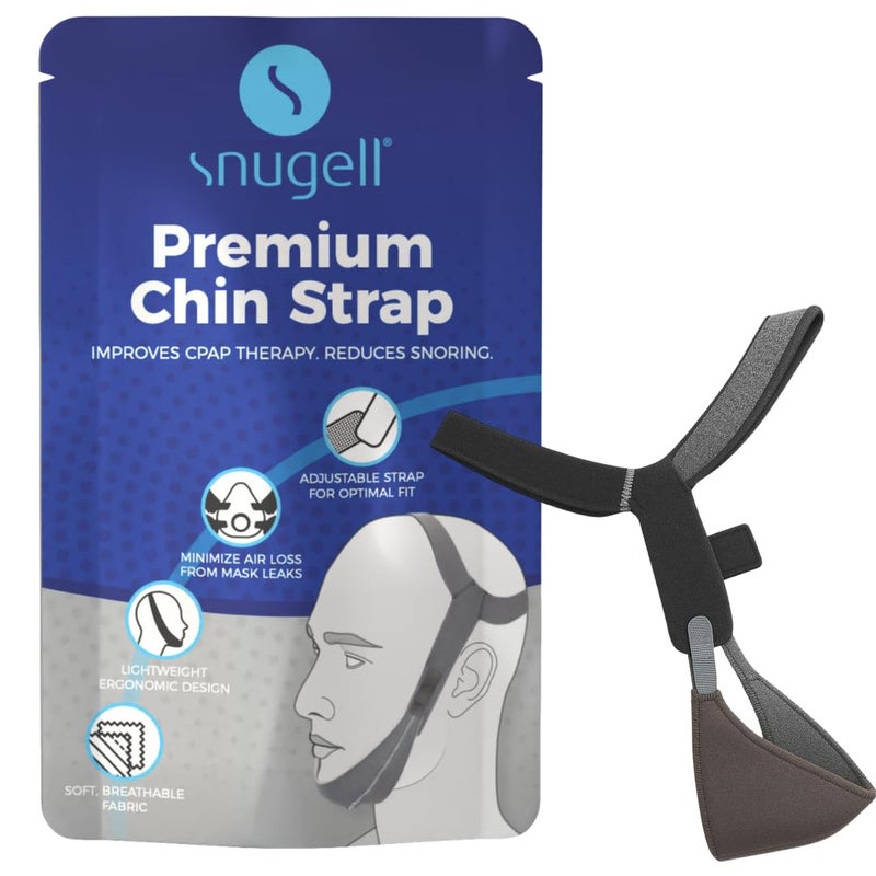 Snugell Premium Chin Strap for CPAP Users â€“ Adjustable and Comfortable Original Design Chin Straps for Sleeping â€“ to Keep Mouth Closed During Sleep â€“ Improves CPAP Therapy â€“ Anti Snoring Straps